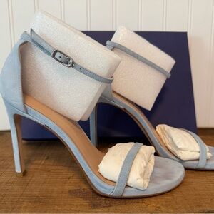Stuart Weitzman Elegant Blue Suede Women's Heels